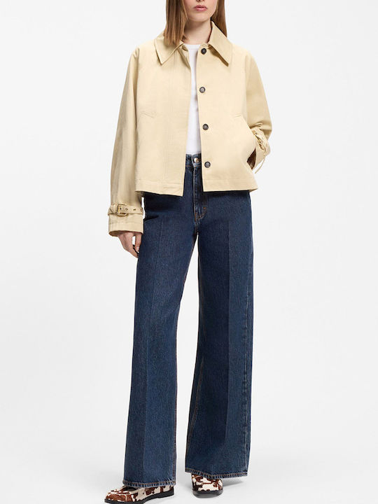 High Rise Women's Jean Pants in Wide Leg Style