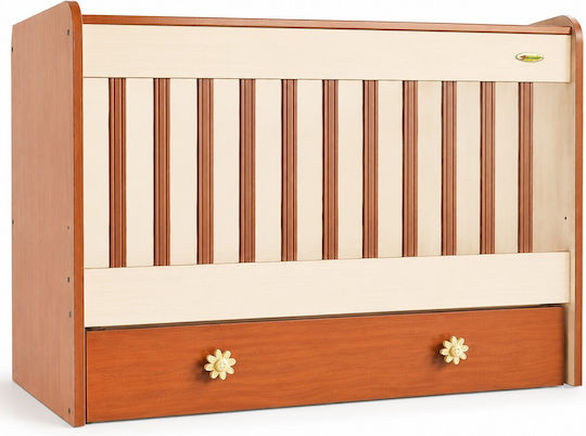 Beboulino Polymorphe Babybett Hera Eiche-Walnuss mit Matratze & Schublade