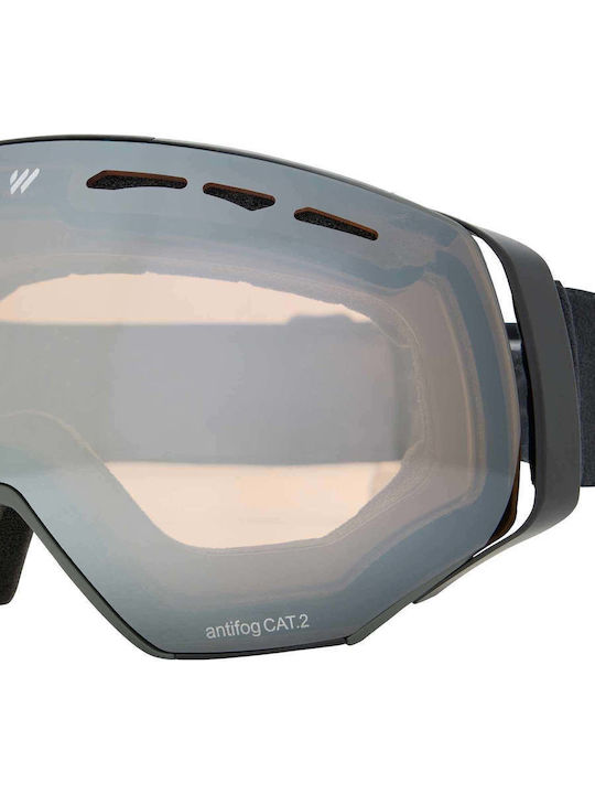 Witeblaze Ski & Snowboard Goggles Adults Black with Lens in Black Colour