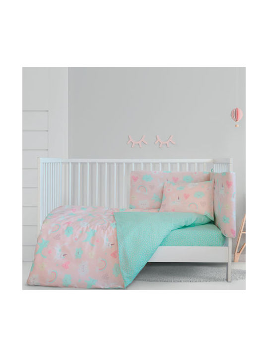 Nima Baby Duvet Cover Set With Pillowcase Pink 110x145cm