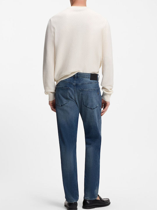 Boss Men's Jeans Pants Elastic Tapered Denim Blue