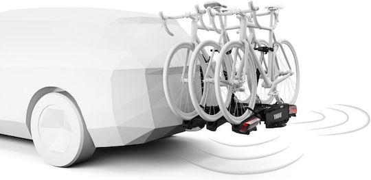 Thule Suport pentru 3 biciclete cu senzori de parcare Thule Epos Parksecure 9803100 montare pe cârlig de remorcare 13 pini negru
