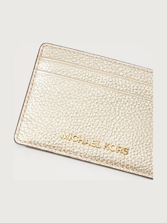 Michael Leather Women's Card Wallet Gold