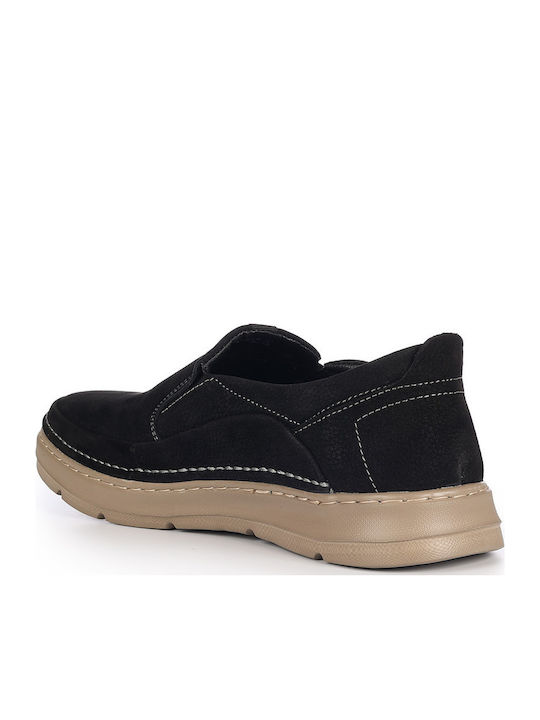 Leder Herren Freizeitschuhe Anatomisch Schwarze
