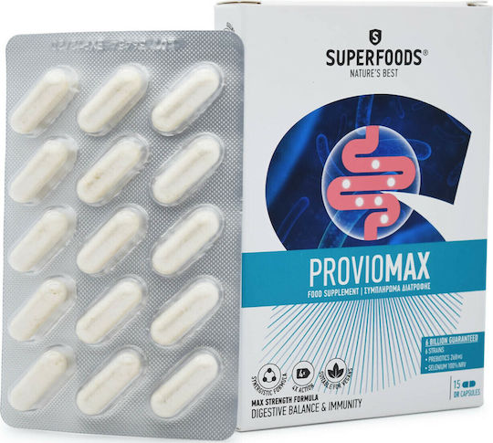Superfoods ProvioMax Supplement with Probiotics & Prebiotics 15 Capsules