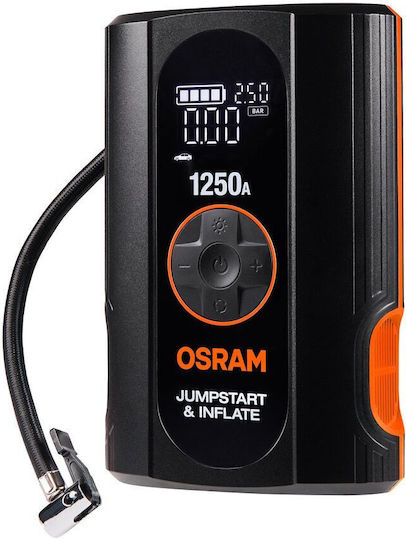 Osram Tragbarer Batterie-Starter Auto & Motorrad mit Pumpe 12V