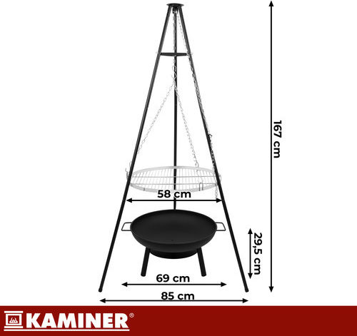 Kaminer Camping Grill 58cm