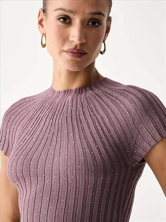 Guess Ss Sheer Yoke Cn Perilla Ribbe Κορμακι Γυναικειο W6yr31z1023-f45y