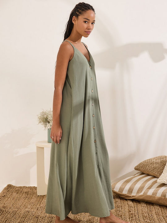 Summer Maxi Dress Khaki