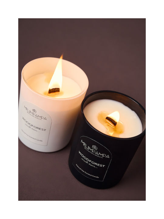 MeliMpampa Aromatic Soy Candle In Jar With Woodforest Perfume 205gr AR KE WOOD B205