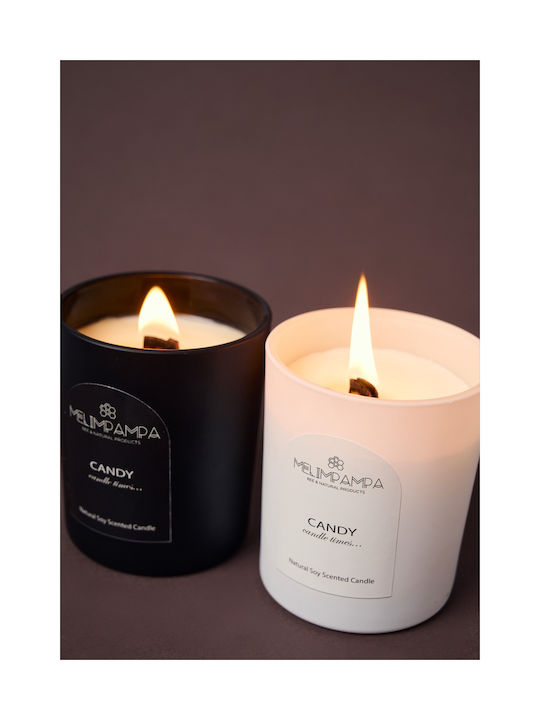 MeliMpampa Aromatic Soy Candle In Jar With Candy Scent 150gr