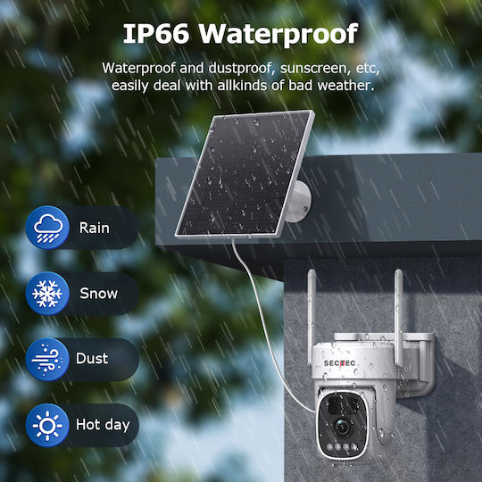 Sectec Sistem de Supraveghere 12 Camere Wireless IP 3MP cu Hub de Control