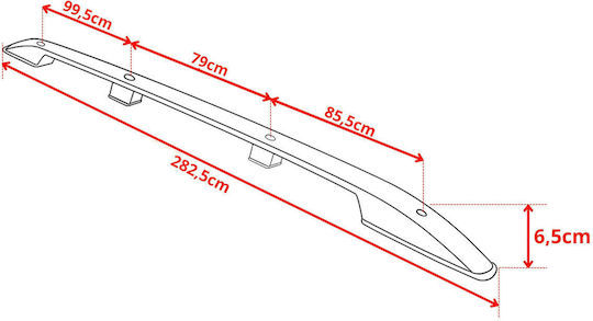 Roof Rails Opel Vivaro Renault Trafic Talento Nv300 2014 Long Silver