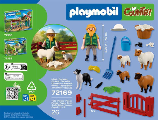 Playmobil Country Shepherd with His Flock for 4 Years Old