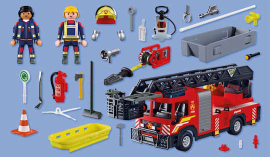 Playmobil City Action Fire Truck With Ladder & Basket for 4 Years Old