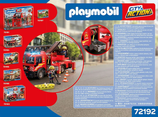 Playmobil City Action Fire Truck With Ladder & Basket for 4 Years Old