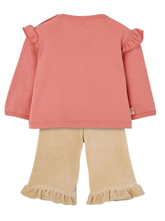 Kids Set with Summer Pants 2 Pieces Pink