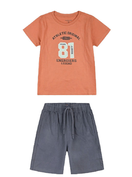 Kids Set with Shorts Summer 2 Pieces Paprika Paprika Paprika