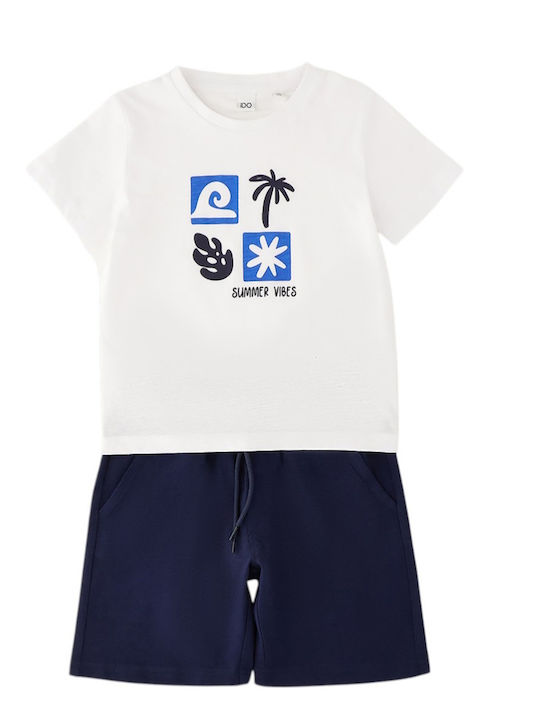 Kids Clothing Set with Shorts Summer 2 Pieces Optical White
