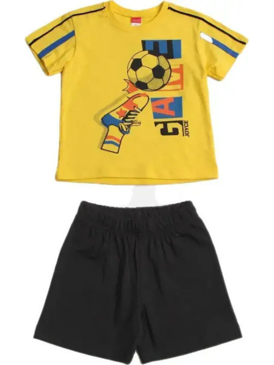 Kids' Set with Shorts Summer 2pcs Yellow