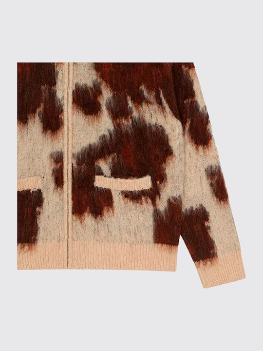 Cow Pattern Ανδρική Ζακέτα Καφέ