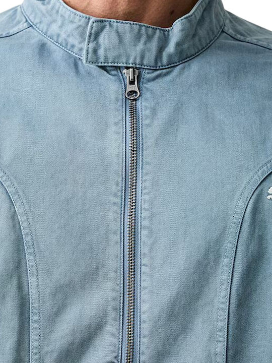 Herren Jacken Hellblau