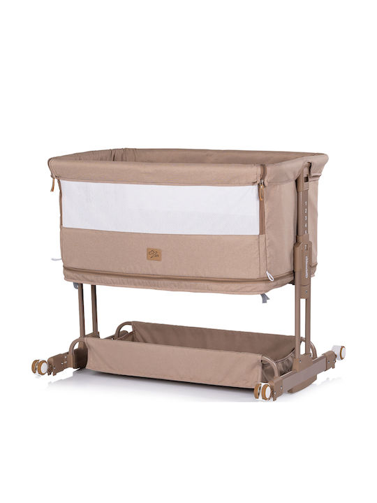 Chipolino Babywiege Laufstall Zen mit Matratze Seitliche Öffnung und Rädern