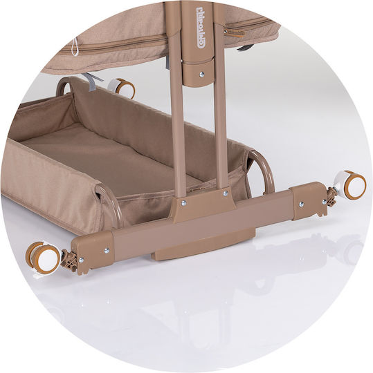 Chipolino Babywiege Laufstall Zen mit Matratze Seitliche Öffnung und Rädern