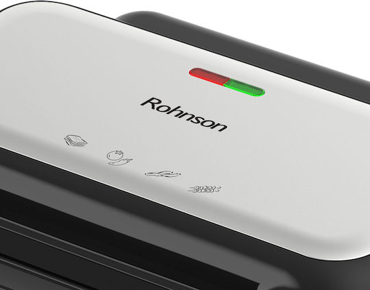 Rohnson Sandwich Maker for 2 Toasts 900W Black