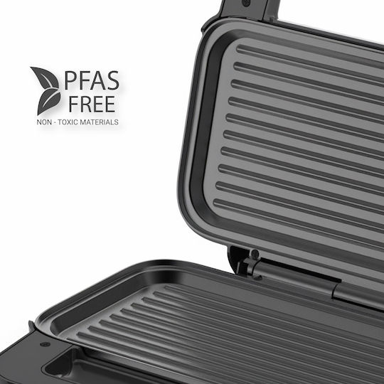 Rohnson Sandwich Maker for 2 Toasts 900W Black