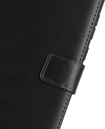 Klappbare Leder / Silikon Brieftasche Schwarz (Honor 8X)