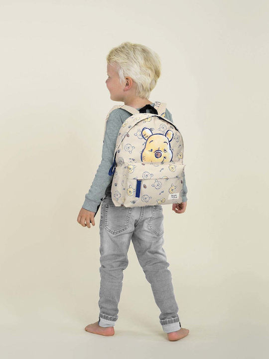 Vintage Lovers School Backpack For Elementary Beige 22 x 9 x 31cm