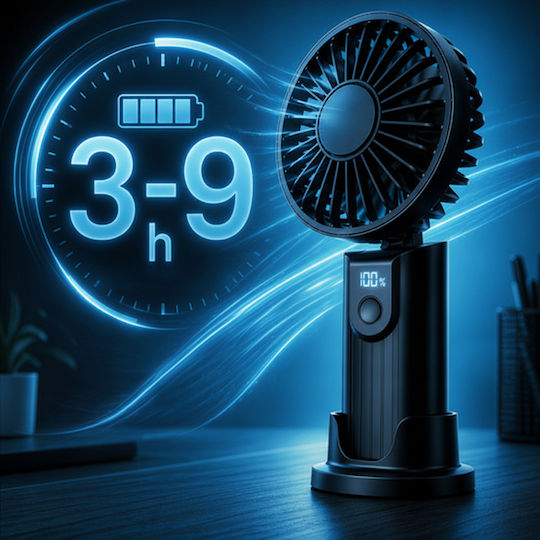 Ventilator De Mână USB Pliabil 5W Negru ZY12773QWS81