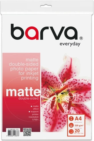 Barva Photo Paper Ip-be220-175 Everyday Double-sided Matte 220 G/m² A4 20 Sheets