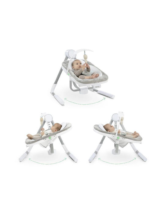 Ingenuity Electric Baby Bouncer Swing Anyway Sway with Music and Vibration White for Child up to 9kg