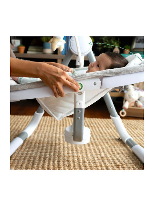 Ingenuity Electric Baby Bouncer Swing Anyway Sway with Music and Vibration White for Child up to 9kg