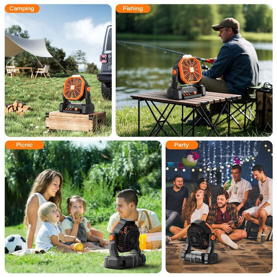 Roza Ventilator Elektrisch / USB und Powerbank Orange