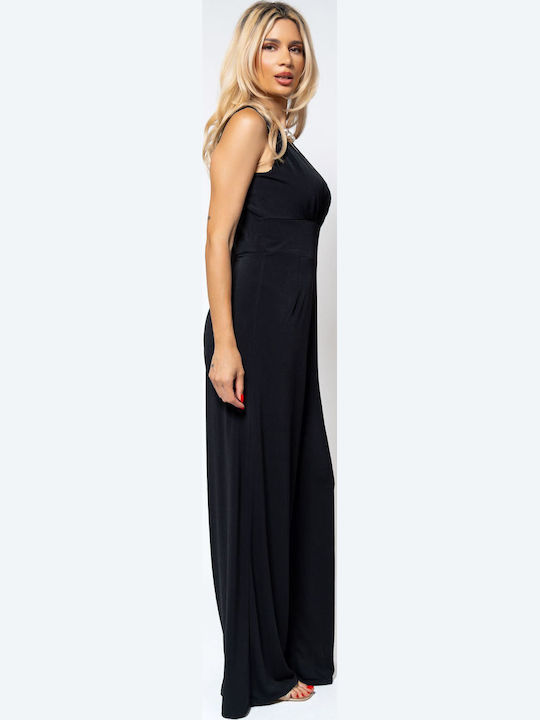 Women's Sleeveless One-piece Jumpsuit Black