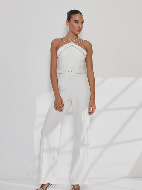 Damen Jumpsuit Weiß / Off-White