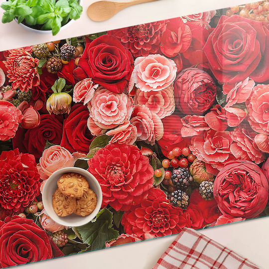 Tulup Red Glass Chopping Surface 80x52cm