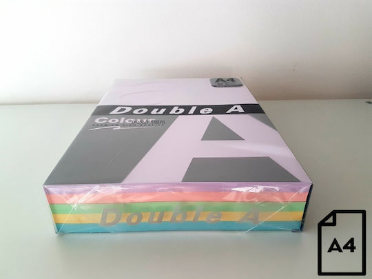 Double A Farbpapier 80g A4 100 Blätter Regenbogen 3 5 Farben