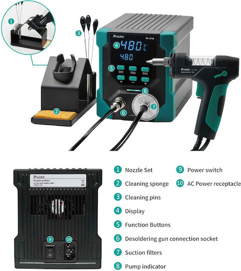 Proskit SS-331NB Electric Soldering Station 160W with Temperature Setting