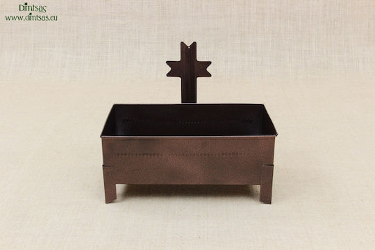 Simple Or Water Sand Hammered Brown Candle Holder