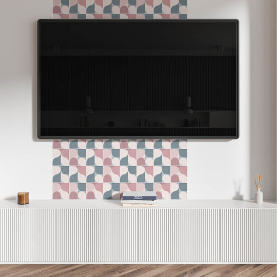 Self Adhesive Graphic Decoration Office Or Study Abstract Geometric Design 4x50x50 Pieces