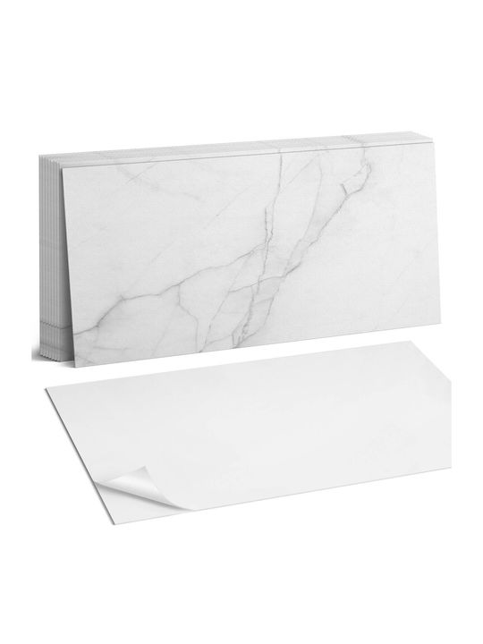 Wall Tile Vinyl Set Marble Design 10x40x20 Cm