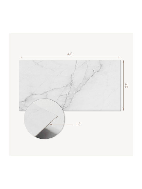 Wall Tile Vinyl Set Marble Design 10x40x20 Cm