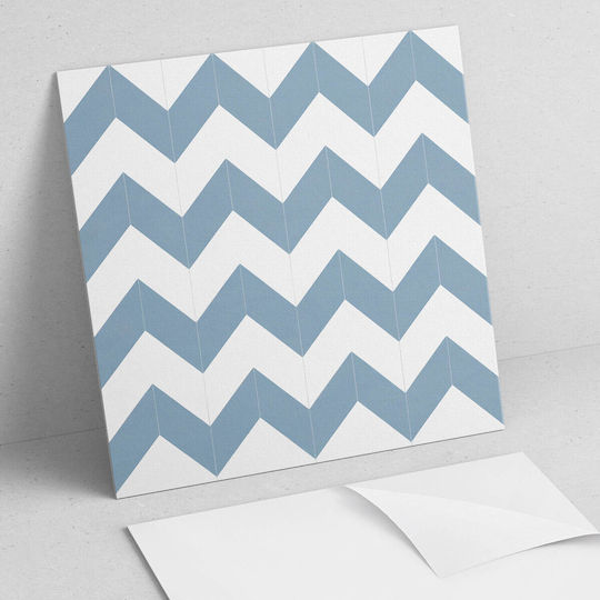 Set Vinyl Kacheln Thema Schlafzimmer Design Zickzack 4x50x50 cm