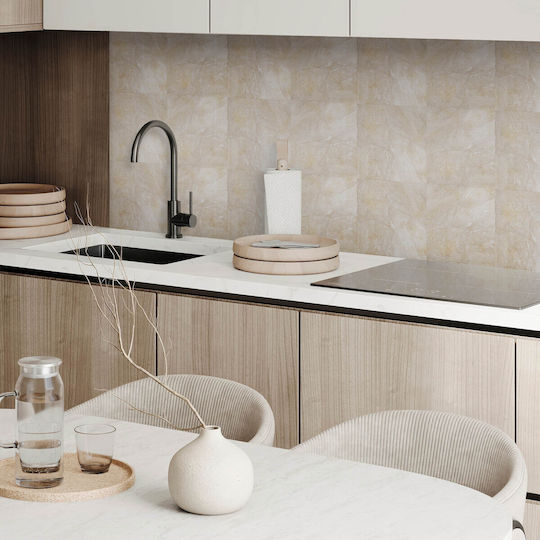 Vinyl Wall Tile Set Natural Marble Shades 10x40x20 Cm