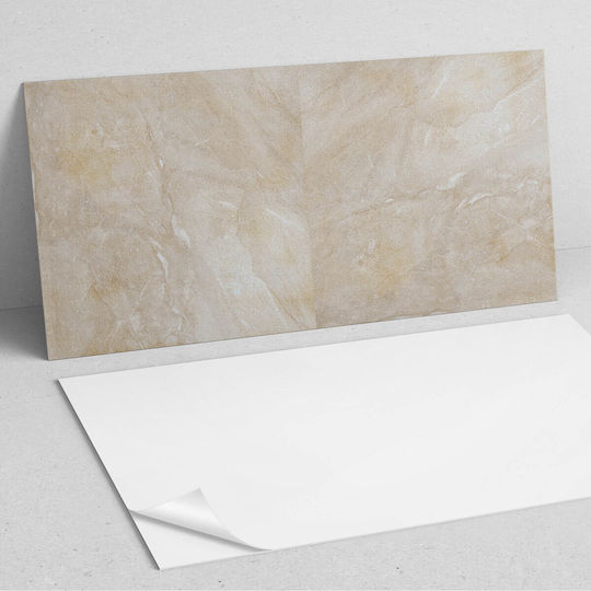 Vinyl Wall Tile Set Natural Marble Shades 10x40x20 Cm