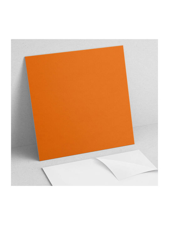 Set Vinyl Kacheln Design Wohnzimmer Wandsticker Orange 4x50x50 cm